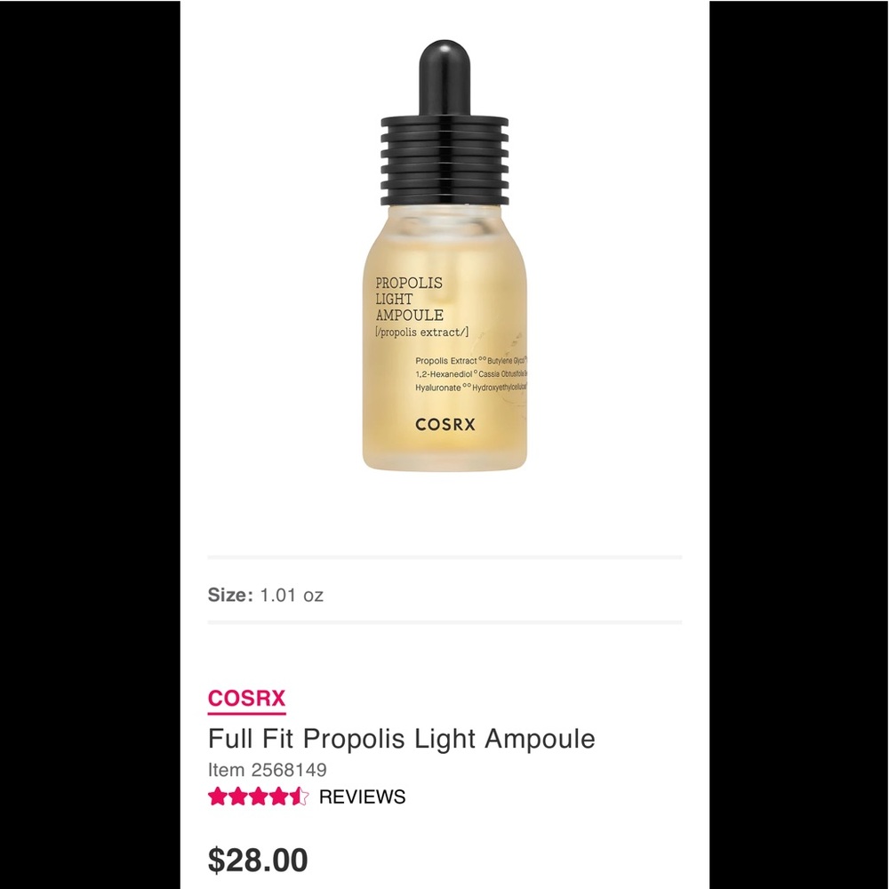 Codex Full Propolis Light Ampoule! NIB!